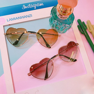 可爱桃心复古爱心眼镜