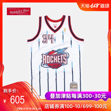 Mitchell&Ness 奥拉朱旺 SW球迷版复古球衣 火箭队 NBA 白色主场