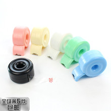 创意胶带座文具胶切割器封箱器适用12 韩款 18MM胶纸 圆形马卡龙色