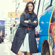 PRASE冬装2018新款欧货时尚白鸭绒黑色轻薄羽绒服女过膝长款外套图片