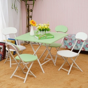 简易可折叠桌子小方桌矮吃饭圆桌儿童餐桌家用烧烤户外阳台