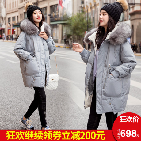 羽绒服女短款2018新款韩版冬季女装宽松显瘦大毛领加厚外套潮韩国商品大图