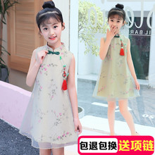 2018新品 夏装 女童连衣裙 4中国风5女孩6旗袍裙7民族风8公主裙子9岁