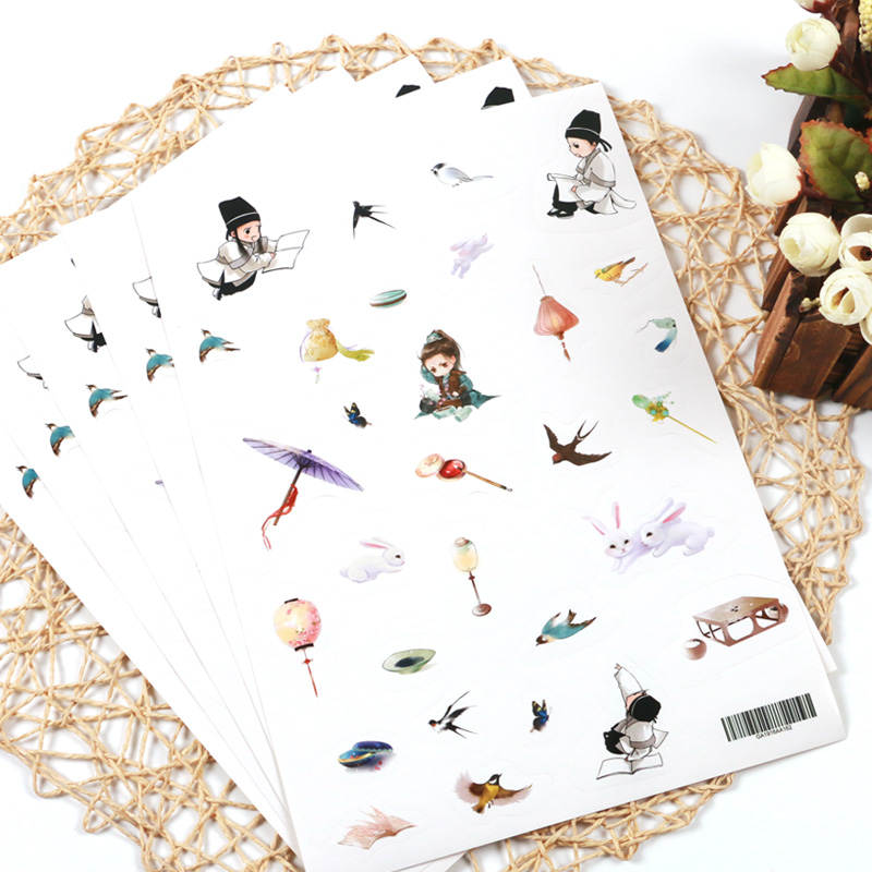 古风器物复古手账贴纸 中国风古典创意手机贴