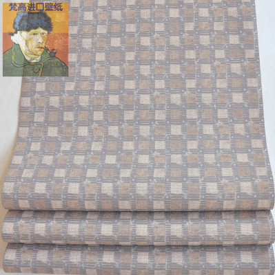 美式复古格子壁纸品牌巨惠