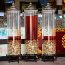 广口泡药酒坛人参灵芝鹿茸酒缸 无铅加厚泡酒玻璃瓶30斤50斤70斤装