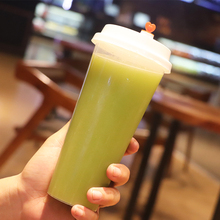 85口径520ML一次性奶茶果汁注塑杯果茶杯冷热饮打包杯500只带盖