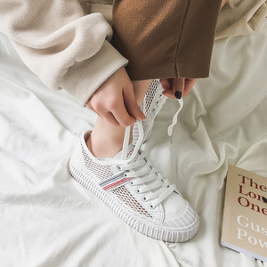 平底百搭透气镂空网鞋