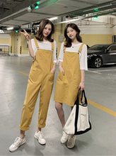 夏季韩版 女减龄洋气背带裙闺蜜装 vintage网红百搭背带裤 2019新款