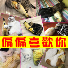 猫玩具鱼薄荷抱枕猫玩具逗猫棒猫枕头宠物玩具猫枕头抓狂自嗨逗猫