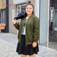纤莉秀加肥加大码女装200斤胖mm2017新款冬装棒球服棉衣棉服图片