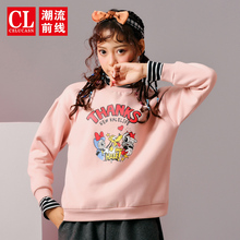潮流前线2018冬装新品韩版高领宽松长袖卫衣女甜美加绒女士上衣潮图片