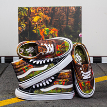 VANS限量款UBIQ x Ron English Vault迷彩鹿高帮彩色印花正品板鞋