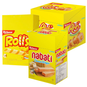 印尼进口丽芝士奶酪味威化饼干200g*3盒