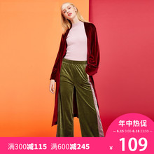 317374504 松紧腰拼色灯芯绒休闲长裤 Moda新款 Vero