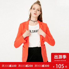 通勤西服女 11611K001 ONLY含棉拼接面料贴布口袋后开叉修身