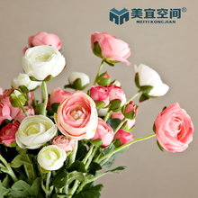 美宜芍药花客厅高品质仿真花装饰绢花花束粉花卉假花花艺