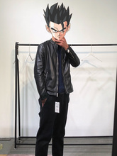 口拉链饰立领仿皮夹克外套 452 3548 19男装 长袖 春季新款 ETJ