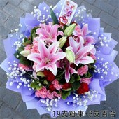 包邮 母亲节妈妈生日礼物兰州永登皋兰榆中柞水县同城鲜花速递送花