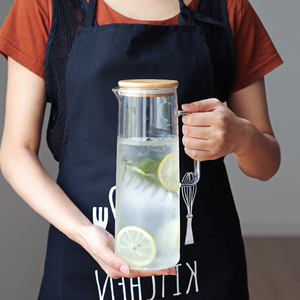 日式竹盖耐热玻璃大容量茶壶