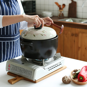 日式雪点樱花耐高温陶瓷砂锅GJ-22