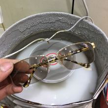 天然水晶眼镜石头镜水晶石近视矩湍ジ咔宸婪射抗疲劳茶色近视镜