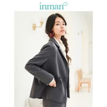 茵曼旗舰店小西装韩版修身西服外套2018冬装新款职业休闲西服上衣图片