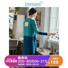 茵曼2017秋新款文艺印花针织外套中长款女薄款早秋外套1873134232图片