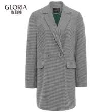 GLORIA/歌莉娅女装2018秋季格子中长西装188M6E830图片