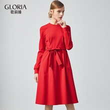 GLORIA/歌莉娅女装2018秋季针织连衣裙188E4B75B图片