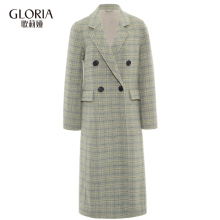 GLORIA/歌莉娅女装2018冬季后开叉双面呢外套18CE6E700图片