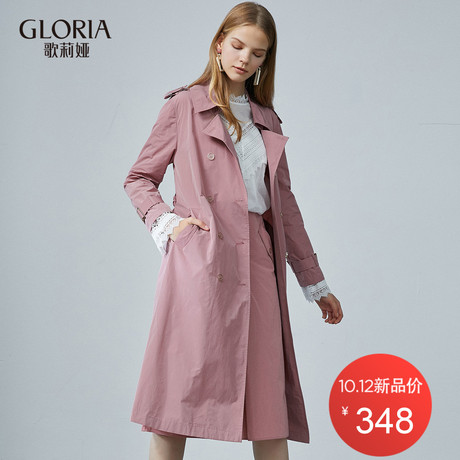 GLORIA/歌莉娅2018秋季翻领风衣189K6E590商品大图