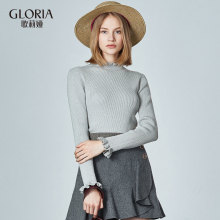 双11预|GLORIA/歌莉娅2018年秋季修身套头毛衣189E5J210图片