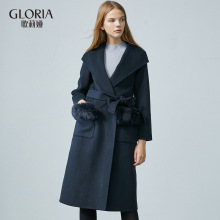 双11预|GLORIA/歌莉娅冬口袋毛毛可拆卸翻领呢料外套17CK6E9D0图片