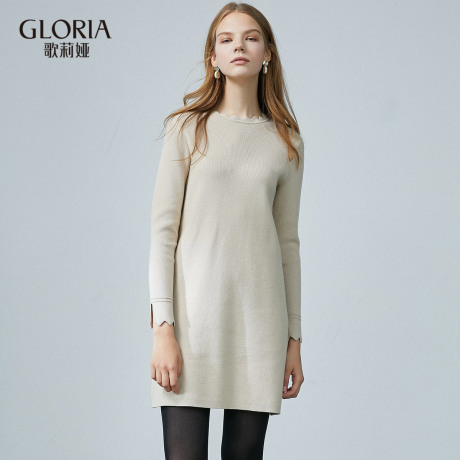GLORIA/歌莉娅2018年冬季毛织连衣裙18CC5K020商品大图