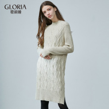GLORIA/歌莉娅2018年冬季毛织小高领连衣裙18DC5K010图片