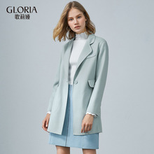 GLORIA/歌莉娅女装2018冬季双面呢西装外套18CC6E390图片