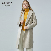 GLORIA/歌莉娅女装2018冬季简约双面呢外套18DC6E35A图片