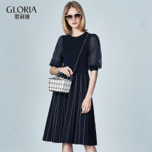 GLORIA/歌莉娅2018年秋季泡泡袖毛织连衣裙188C5K140图片