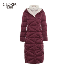GLORIA/歌莉娅女装冬季新品假两件收腰鹅绒服17DJ8D130图片