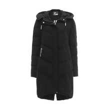 双11预|GLORIA/歌莉娅女装新品连帽小A型中长款鹅绒服17NC8C020图片
