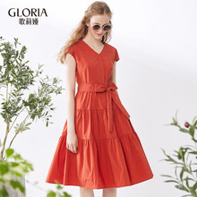 GLORIA/歌莉娅2018夏季收腰蛋糕连衣裙186K4A240图片