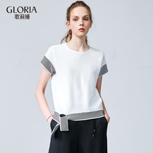 GLORIA/歌莉娅2018年秋季毛织间毛袖上衣187C5G070图片