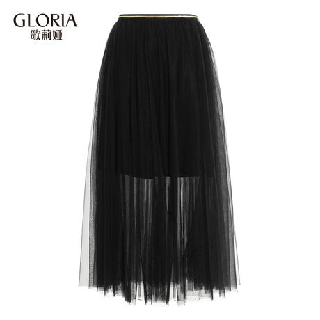 GLORIA/歌莉娅女装2018春季网纱裙182K2B070商品大图