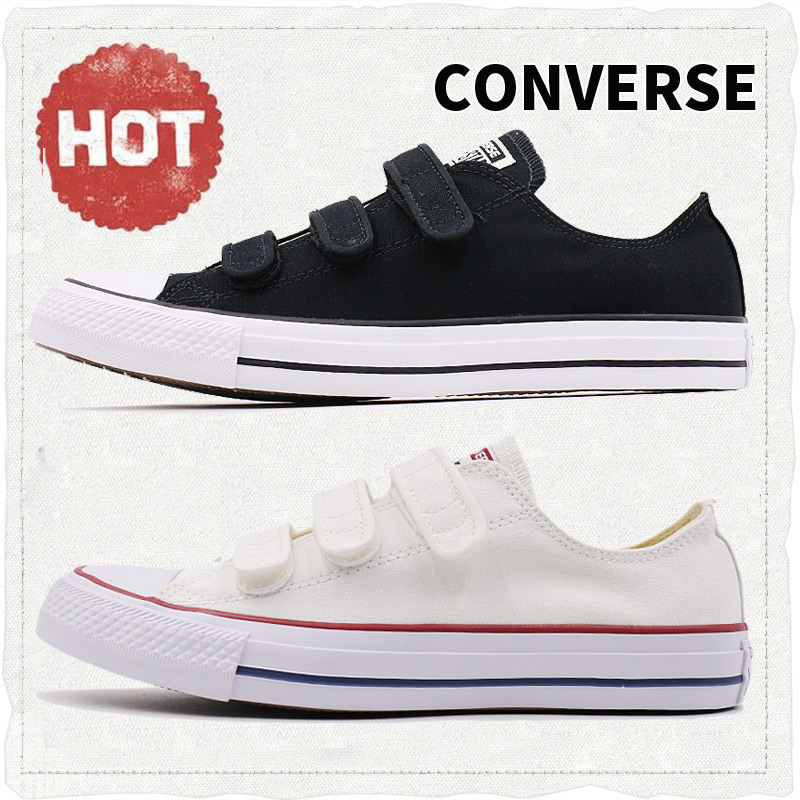 Converse Men's and Women's Shoes 2018 Autumn Velcro Classic Low Top Canvas Shoes Sports Casual Board Shoes 105042