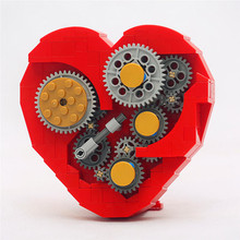 LEGO乐高MOC心动红心发条爱心ClockworkHeart情人节女王表白礼物