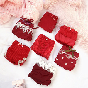 日系少女蕾丝本命年内裤