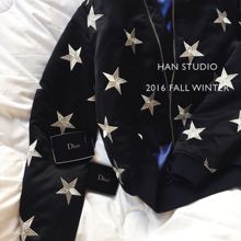 吃土也自留星星刺绣棉衣棒球服外套短款 南昕定制 STUDIO HAN 棉服