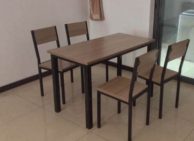 钢木桌椅组合餐桌特价精选