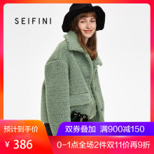 诗凡黎金短款冬毛绒外套女2018新款仿羊羔毛棉衣毛毛外套图片